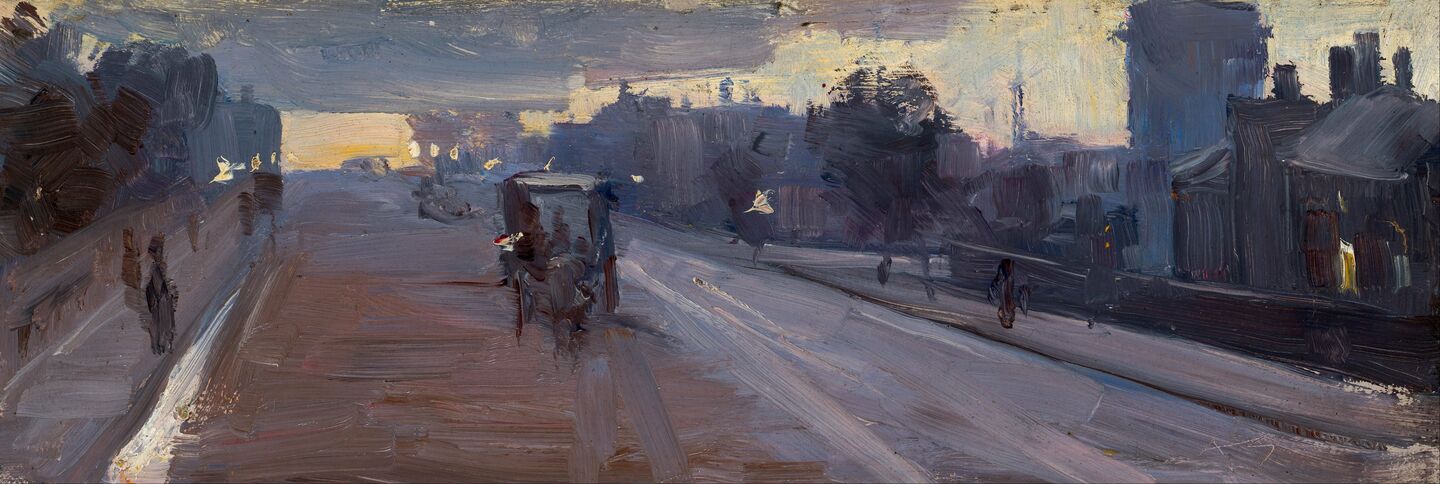 Hoddle St., 10 p.m, by Arthur Streeton