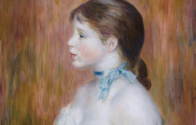 Girl with a Blue Ribbon, by Pierre-Auguste Renoir