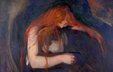 Vampire, by Edvard Munch