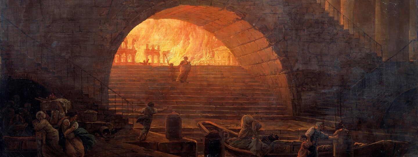 The Fire of Rome, 18 July 64 AD, by Hubert Robert