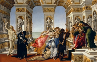 Calumny of Apelles, by Sandro Botticelli